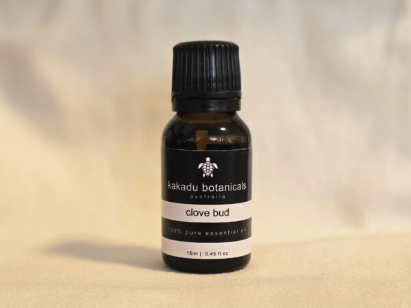 Clove Bud Essential Oil by Kakadu Botanicals - minimalist, natural, calming Australian product image.